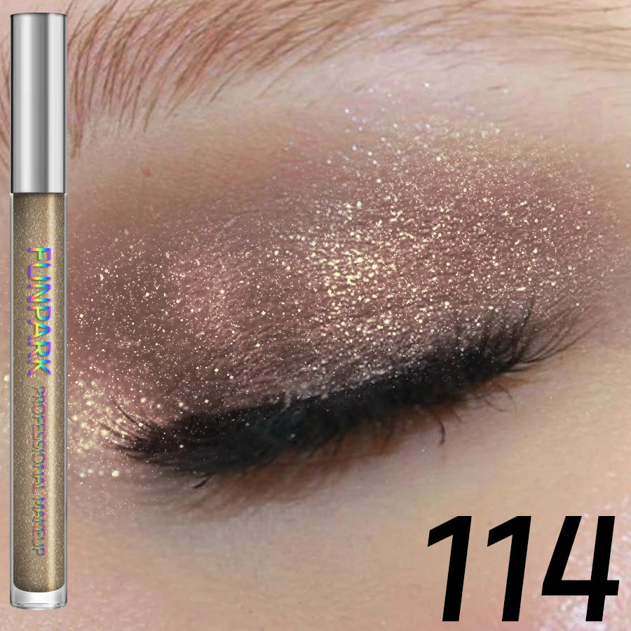 Colorful Liquid Eyeshadow Pink Green Black Diamond Shiny Eye Liner Pen Glitter Eyeshadow Palette