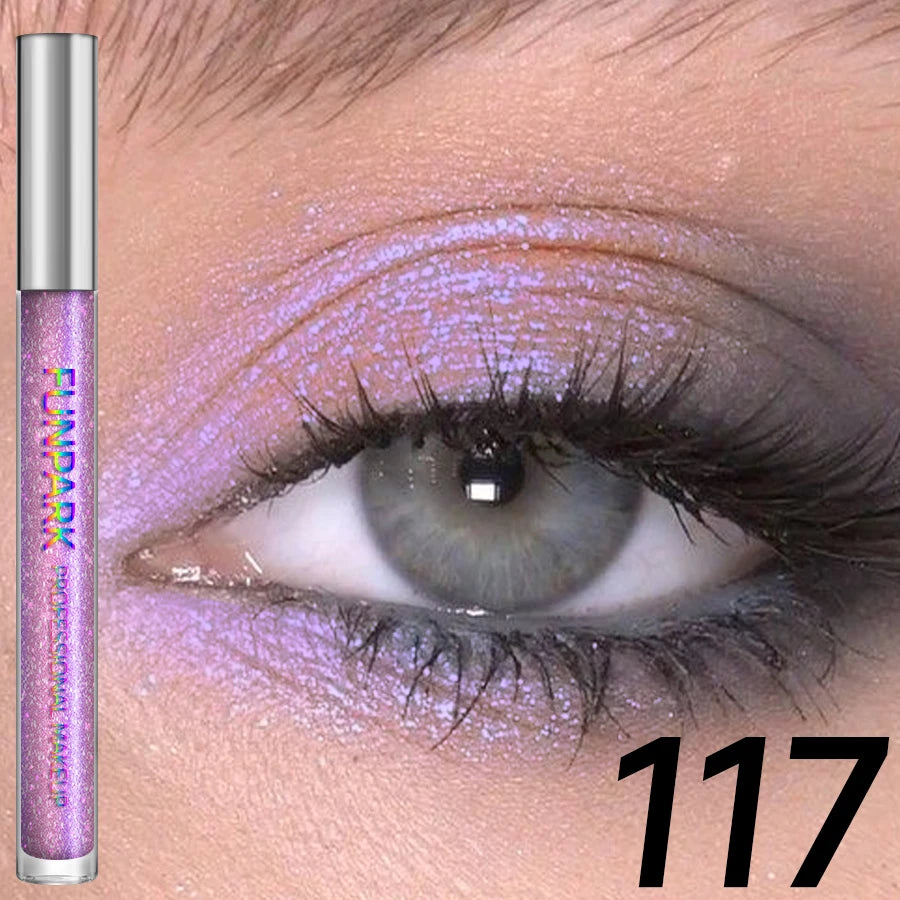 Colorful Liquid Eyeshadow Pink Green Black Diamond Shiny Eye Liner Pen Glitter Eyeshadow Palette