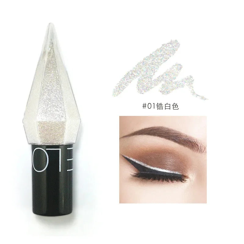 Diamond Glitter Sequins Eyeliners Eye Shadow Shiny Eye Liners Eyeshadow Waterproof Makeup Beauty