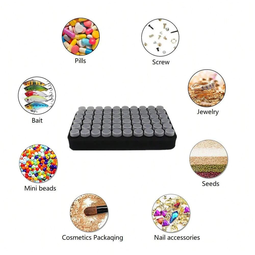 60 Grids Diamond Painting Tools Kits Diamond Paint Accessories Container Storage Bag Grids Box