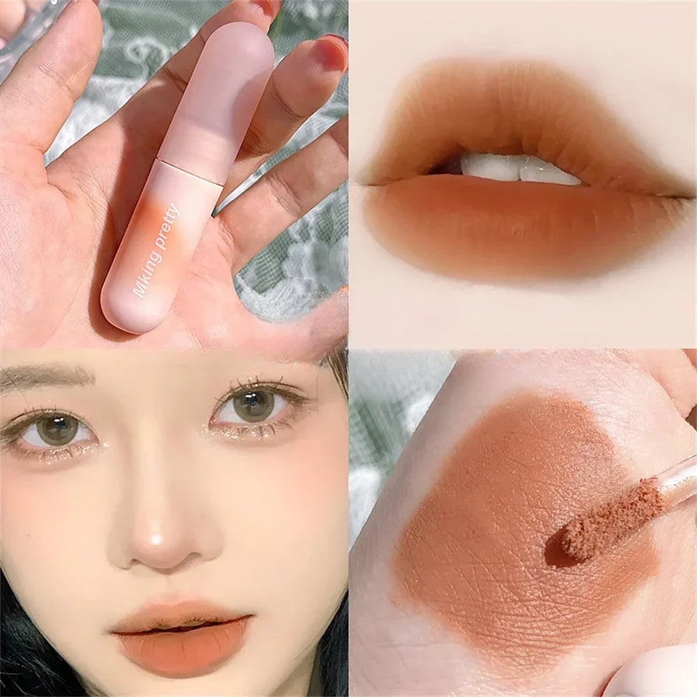 Peach Pink Matte Velvet Liquid Lipstick Waterproof