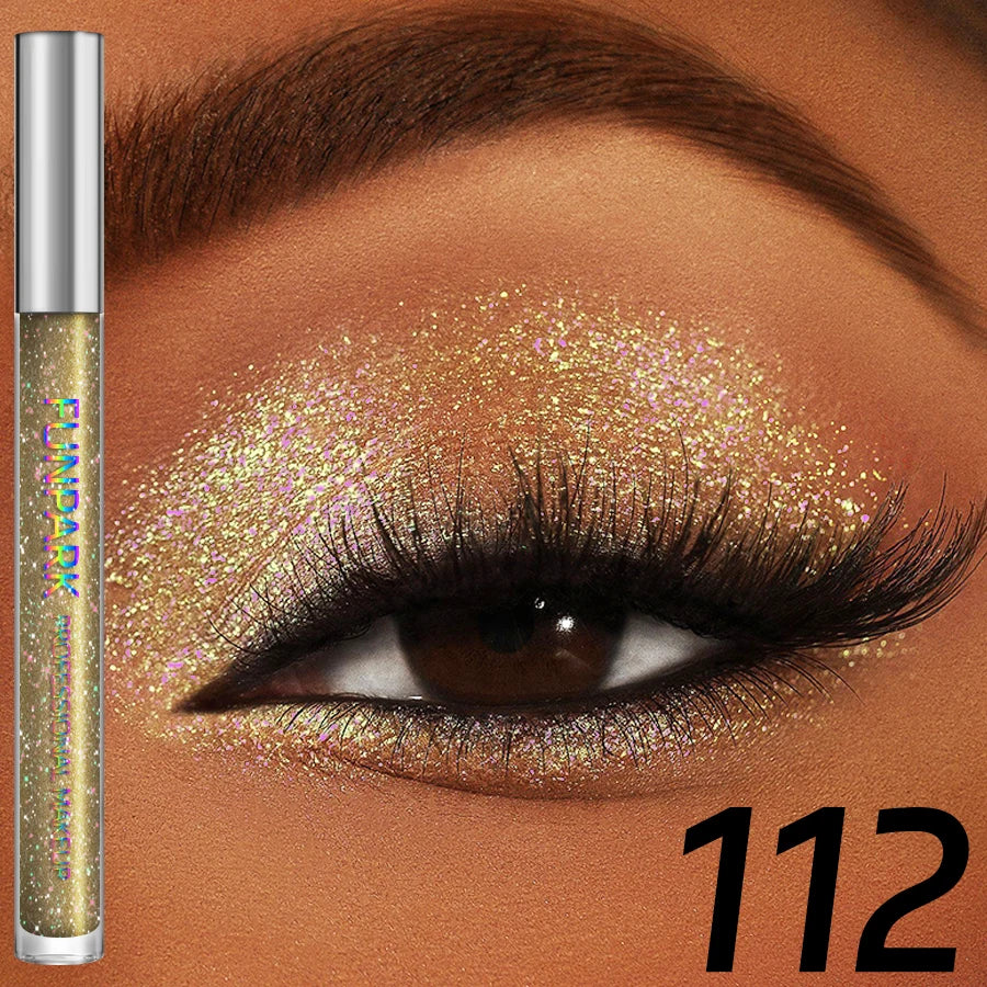 Colorful Liquid Eyeshadow Pink Green Black Diamond Shiny Eye Liner Pen Glitter Eyeshadow Palette