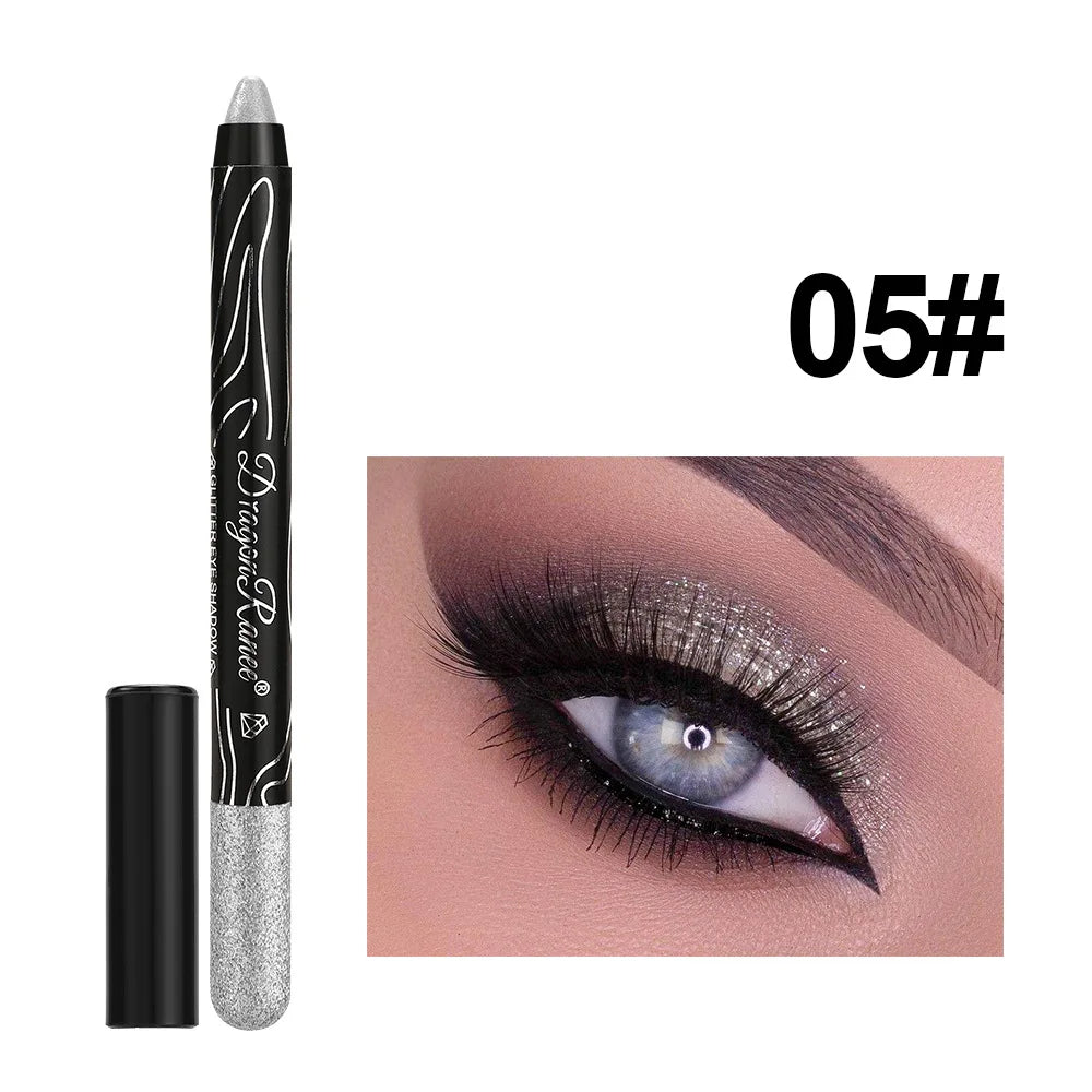 1Pc Metallic Purple Eyeshadow Pencil Glitter Silkworm Liner Pen Highlighter