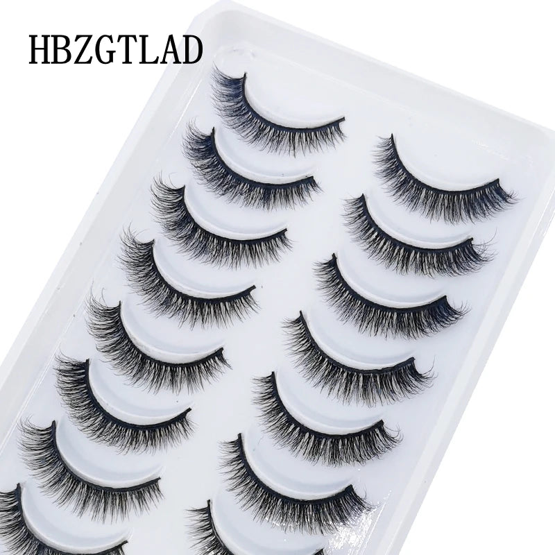 10 pairs natural long 3D mink false eyelashes fake lashes makeup kit Mink Lashes extension eye lashes short eyelashes