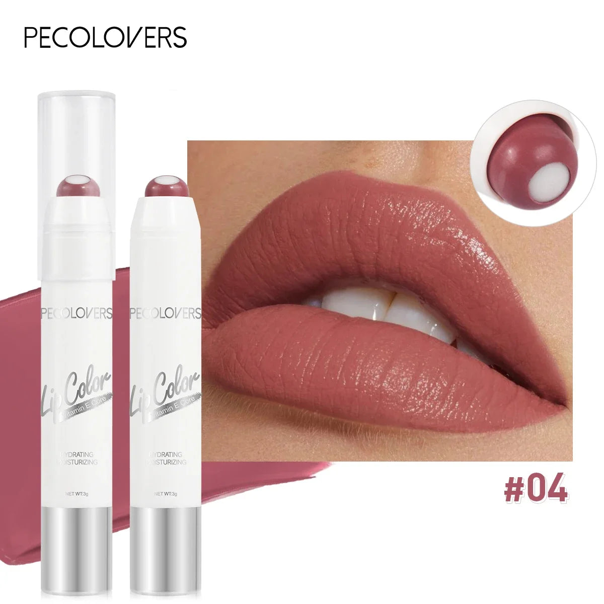 Matte Red Lip Balm Moisturizing 6 Colors Sandwich Lipstick Waterproof Long Lasting Non-stick Cup Lip Stick