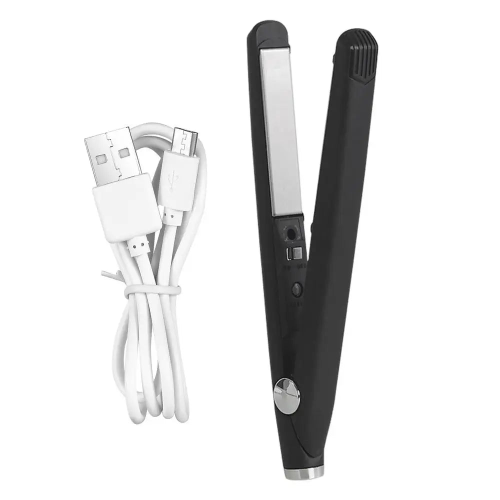 USB Curling Iron Hair Straightener Ceramic curler Mini Dual-Purpose Hair Straightener