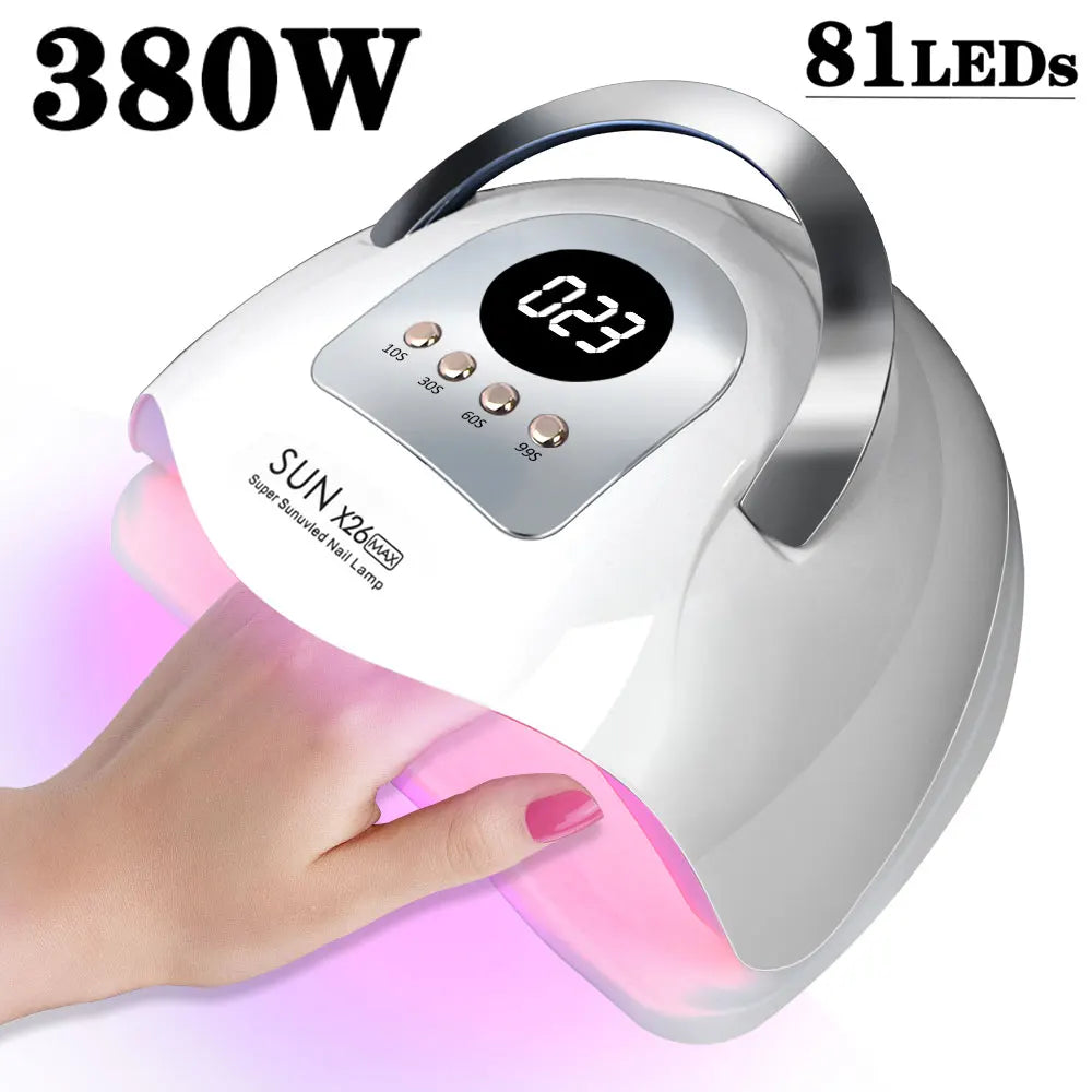 Professional Nail Dryer UV LED Lamp for Nails Gel Polish Dryer Light 81 LEDs Nail Art Accessories Curing Gel Toe Nails
