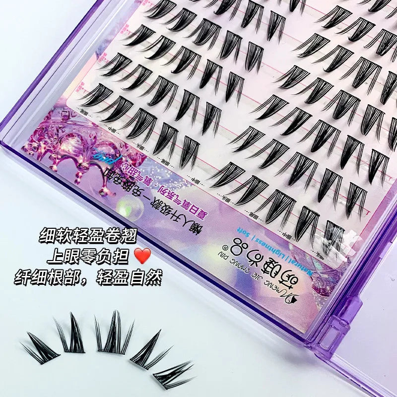 Self-adhesive Glue-free False Eyelashes Winged Fluffy Natural Thick Manga Eyes Reusable Enlarged Eyes Lash Extension Easy Apply