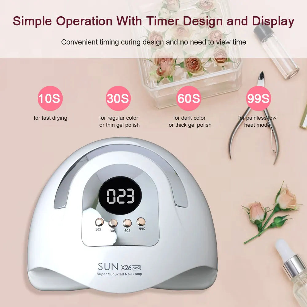 Professional Nail Dryer UV LED Lamp for Nails Gel Polish Dryer Light 81 LEDs Nail Art Accessories Curing Gel Toe Nails