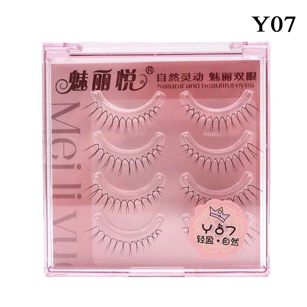 Korean U-shaped False Eyelashes Zhang Yuanying False Eyelashes Natural Wispy Soft V Shaped Lash Extension Comic Eye Clear Band