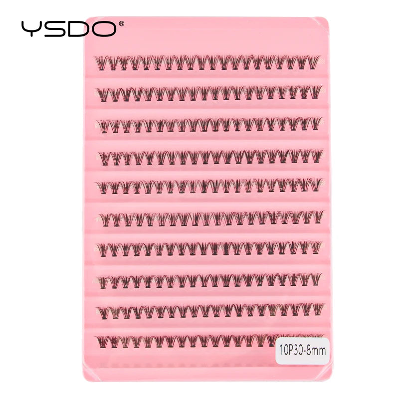 YSDO 10/14 Rows Natural Eyelash Extension Premade Volume Fans Individual Lashes Mink False Eyelashes Cluster Lashes Makeup Cilia