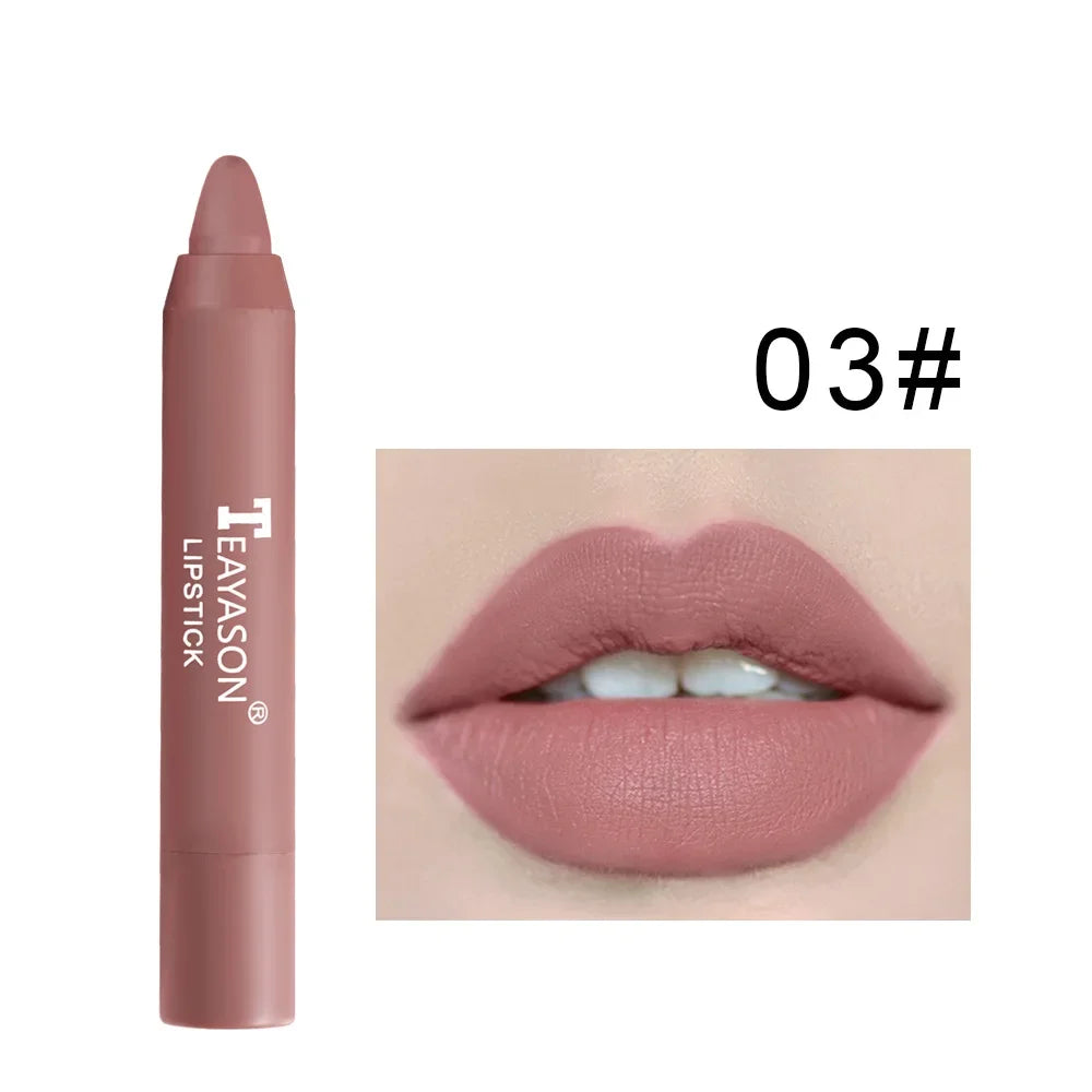 Velvet Matte Lipsticks Pencil Waterproof Long Lasting Sexy Red Lip Stick on-Stick Cup Makeup Lip Tint Pen Cosmetic