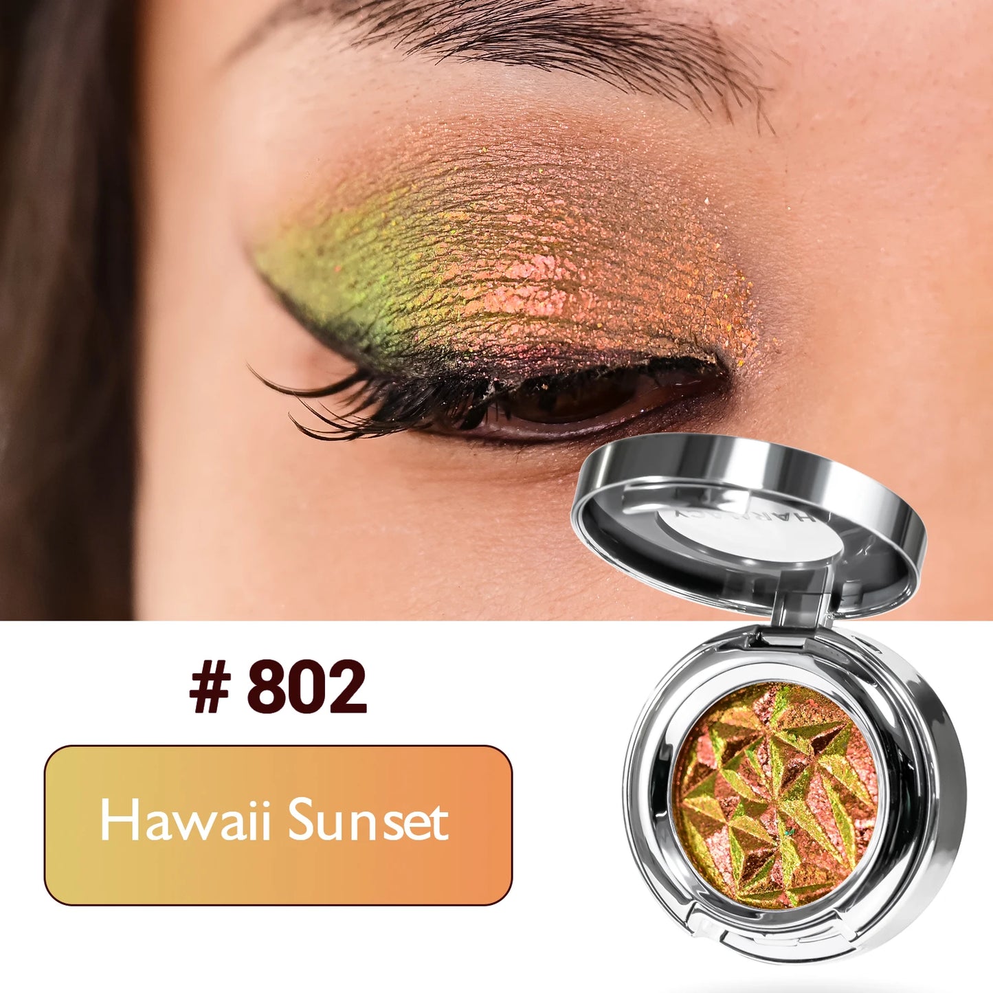CHARMACY Duo chrome Long-lasting Eyeshadow Palette High Quality Pigment Shadows with Glitter