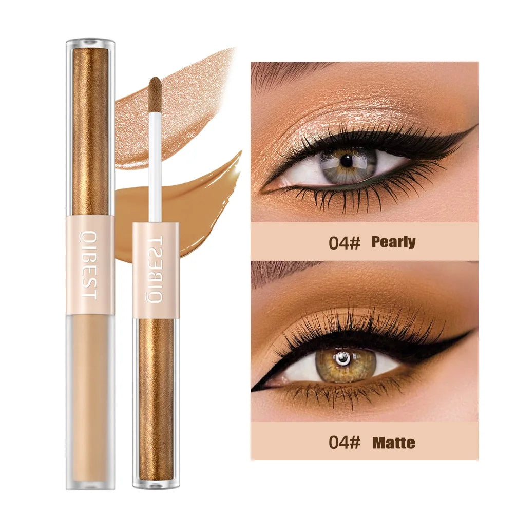 2 In 1 Stick Pearly Matte Eyeshadow Cream Smooth Nude Eye Makeup Liquid Contour Shadow Stick