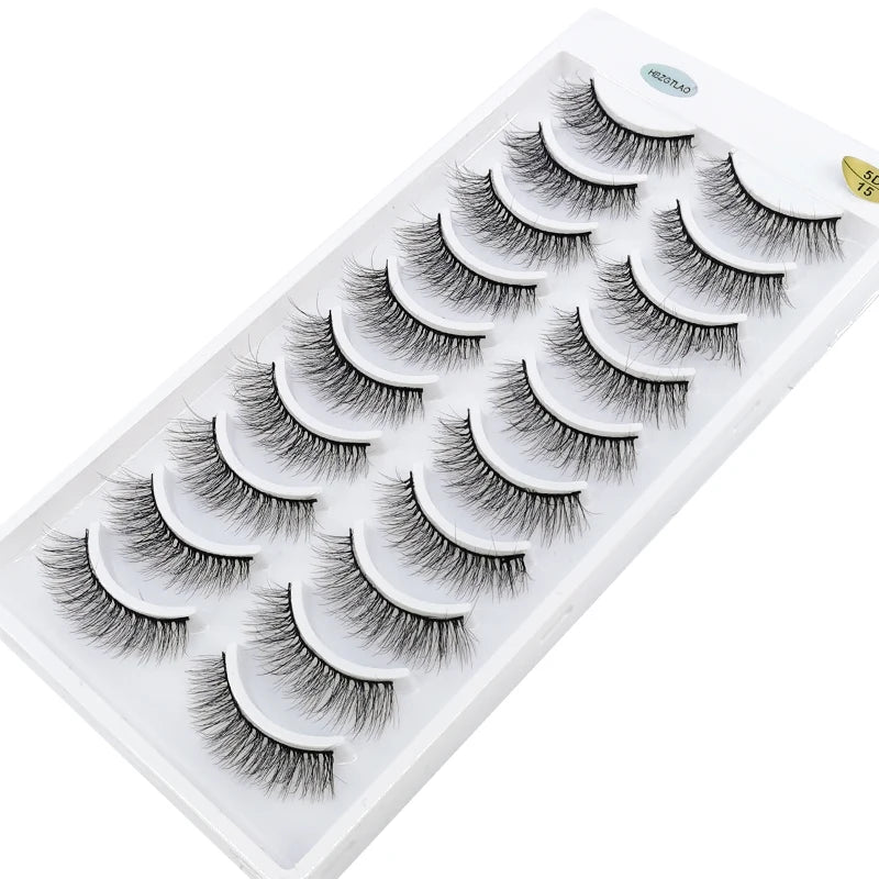 10 Pairs Natural Long False Eyelashes Fake Lashes Makeup 3d Mink Lashes Extension Short Eyelash Mink Eyelashes for Beauty