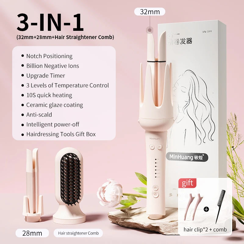 Automatic Hair Curler Auto Rotating Ceramic Hair Roller 40mm Big waver Professional Curling Iron