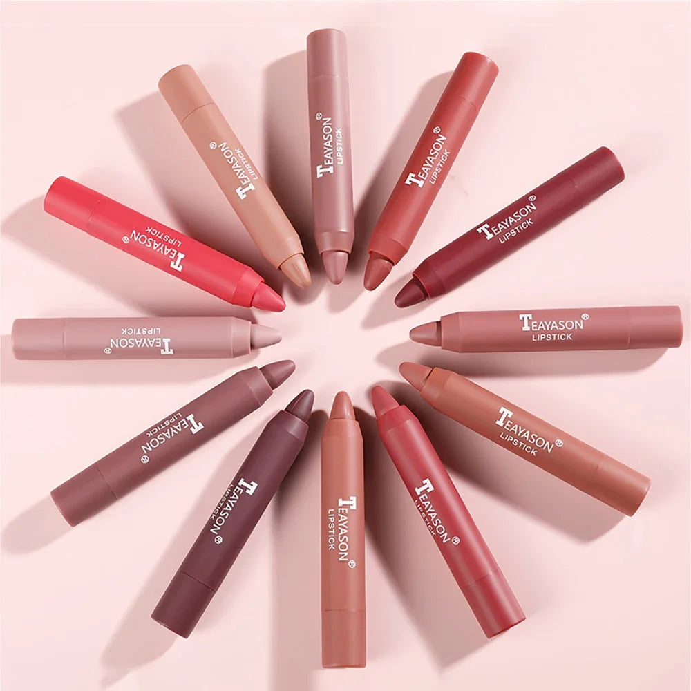 Velvet Matte Lipsticks Pencil Waterproof Long Lasting Sexy Red Lip Stick on-Stick Cup Makeup Lip Tint Pen Cosmetic