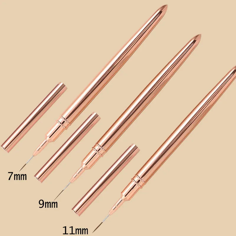 7/9/11/15/25MM Nail Liner Brush Set Handle Nail Art Pen Brush Drawing Lines Stripe Painting Flower Pen Nail Art Manicure Tools