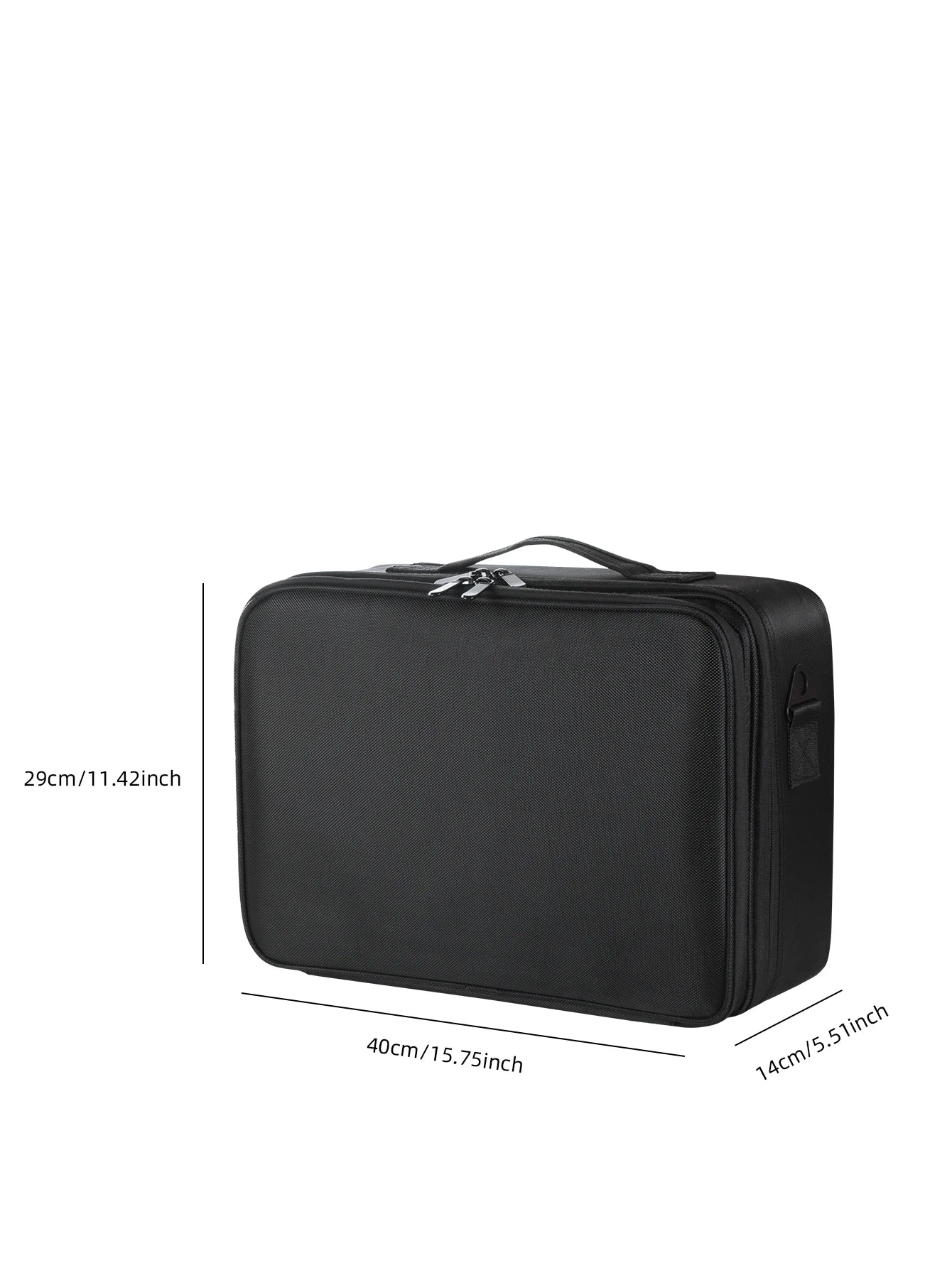 Travel Makeup Bag Makeup Train Cases Professional Lipstick Organizer with Shoulder Strap Adjustable Dividers for Cosmetics Makeu
