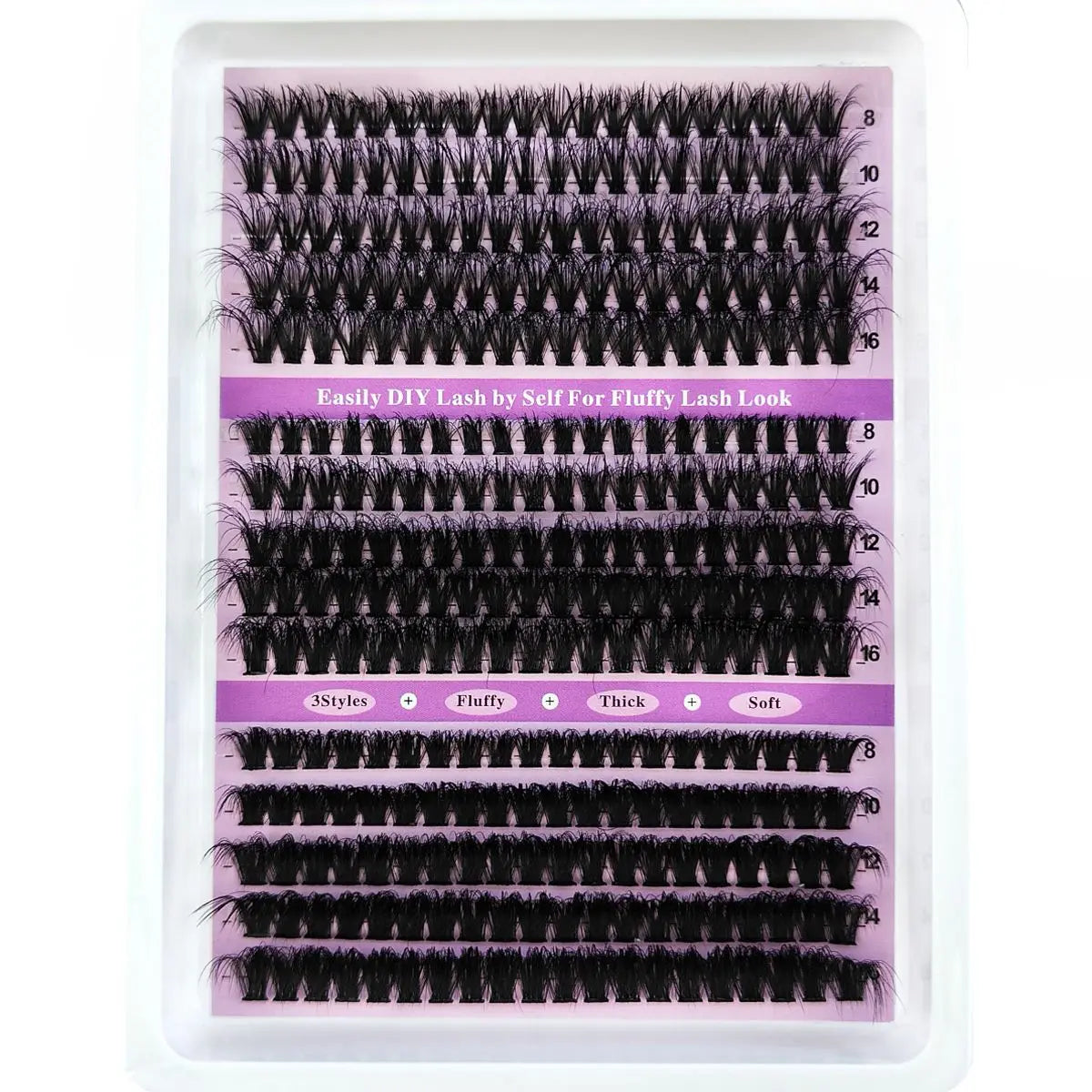 290/300Pcs 5D Fluffy Thick Eyelash Clusters D/DD Curl Wispy Individual Lashes 60+80+100 Mix Eyelash Extensions False Eyelashes