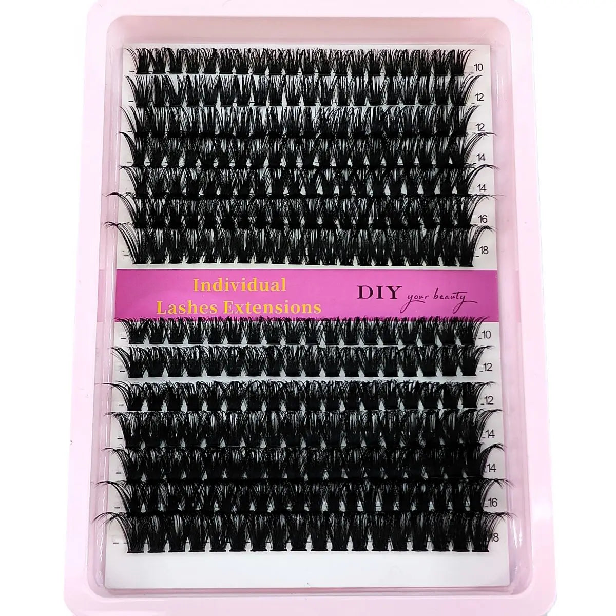 60D/80D/100D Mix Tray Eyelash Clusters 10-18mm Mix Wispy Individual Lashes Extensions 266/280pcs DIY Mink False Eyelashes Makeup