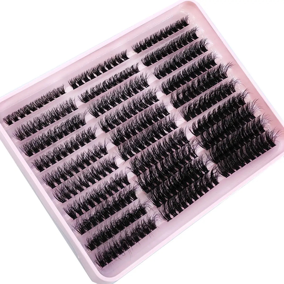 290/300Pcs 5D Fluffy Thick Eyelash Clusters D/DD Curl Wispy Individual Lashes 60+80+100 Mix Eyelash Extensions False Eyelashes