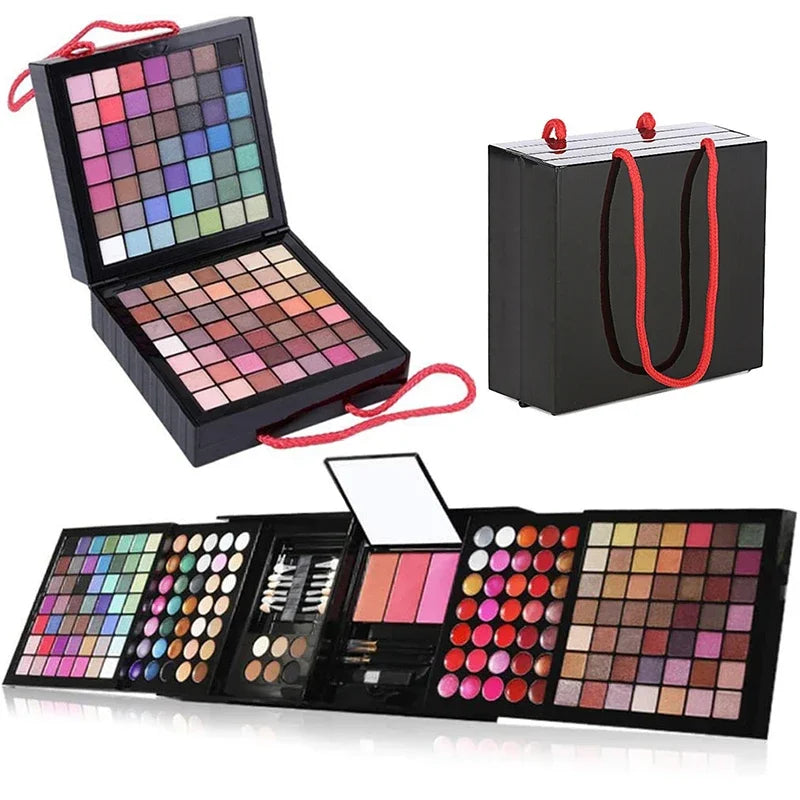 177 Color Eyeshadow Palette Lip Gloss Concealer Kit Beauty Makeup Set for Girls All-in-One Makeup Kit with Mirror Applicators