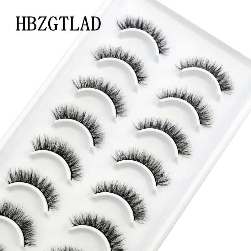 10 pairs natural long 3D mink false eyelashes fake lashes makeup kit Mink Lashes extension eye lashes short eyelashes