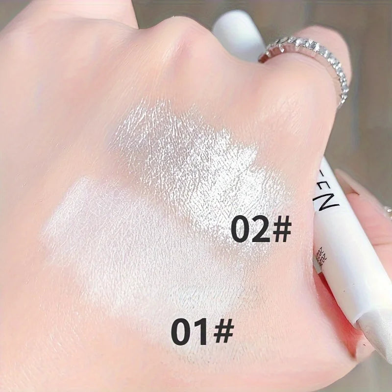 Highlighter Pen Pearlescent Matte White Silvery Brighten Eyeshadow