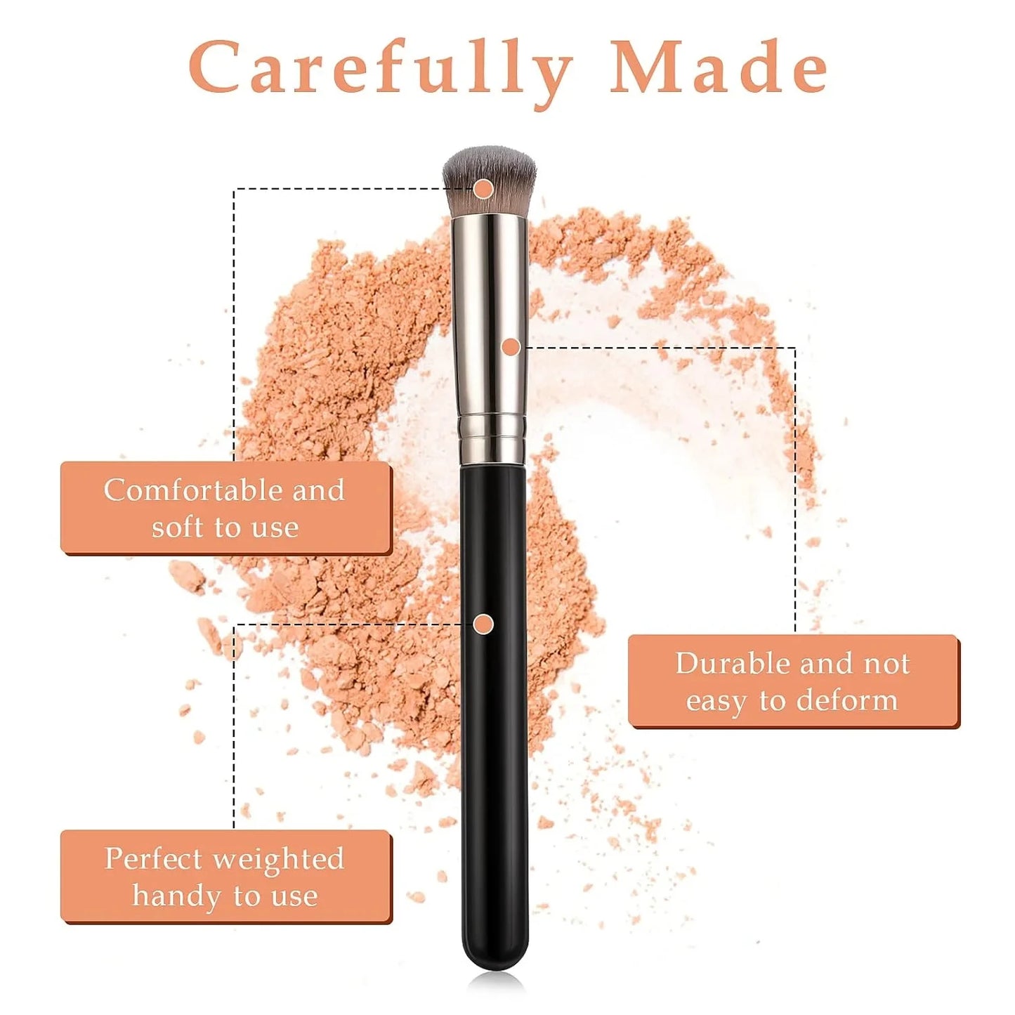 Foundation Concealer Brush, Premium Contour Blusher Brushes, Flawless Under Eye Dense