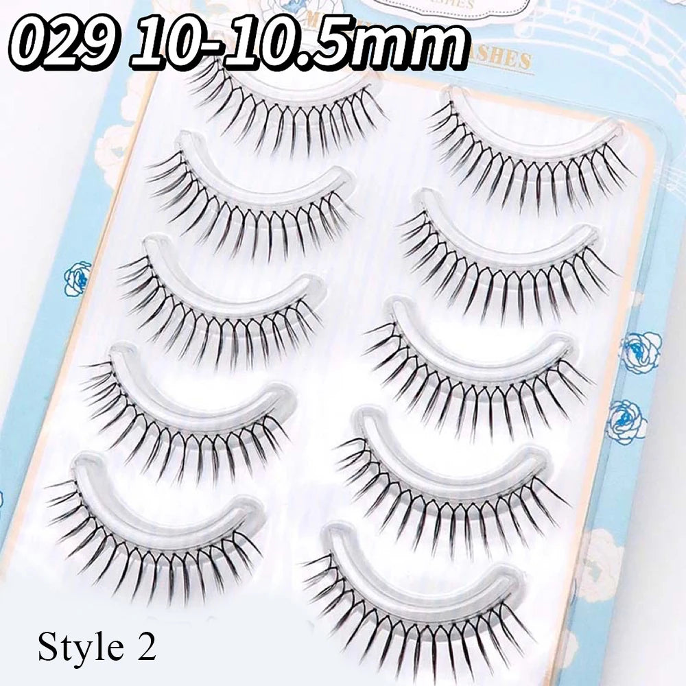 Korean U-shaped False Eyelashes Zhang Yuanying False Eyelashes Natural Wispy Soft V Shaped Lash Extension Comic Eye Clear Band
