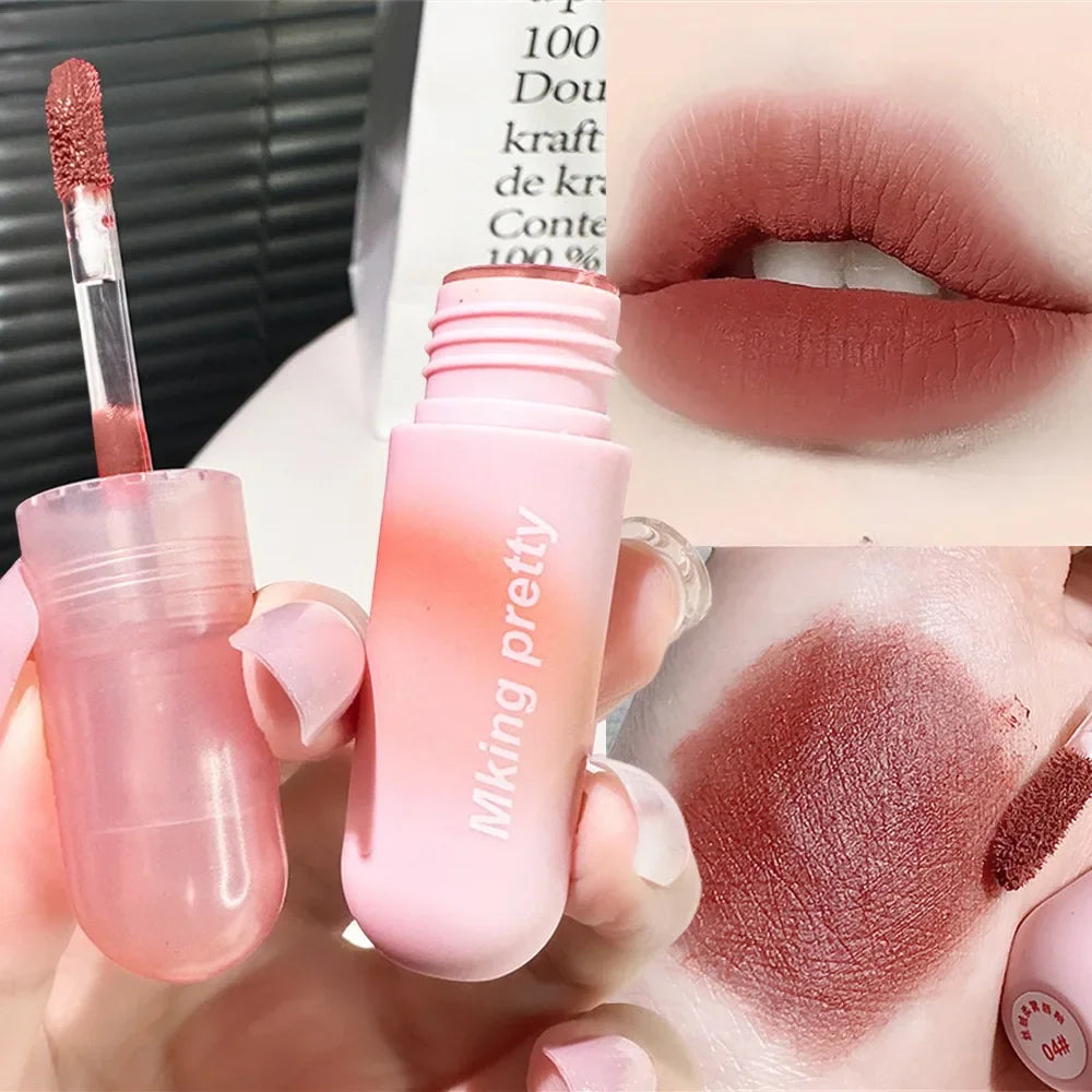 Peach Pink Matte Velvet Liquid Lipstick Waterproof