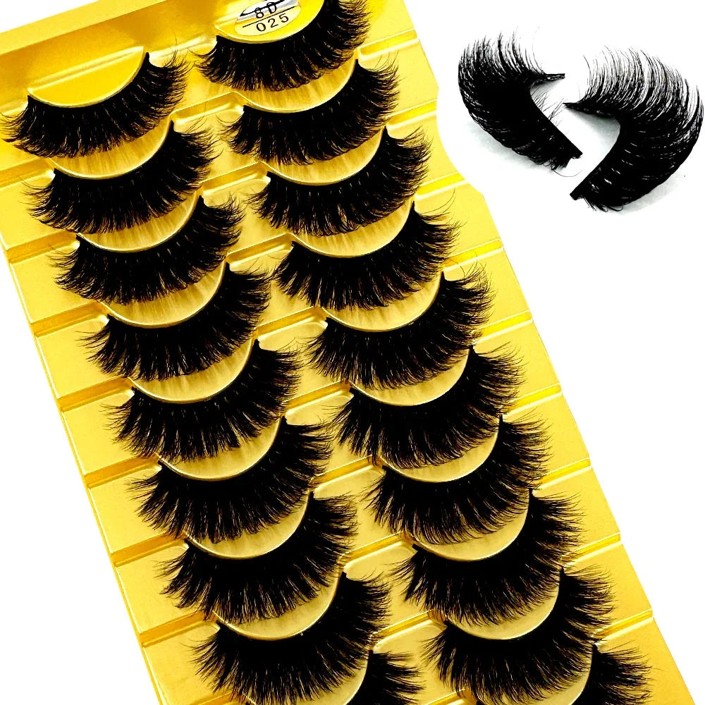 3D Faux Mink False Eyelashes Natural Long Fluffy Eye Lashes Wispy Makeup Beauty Extension Short Fake Eyelashes