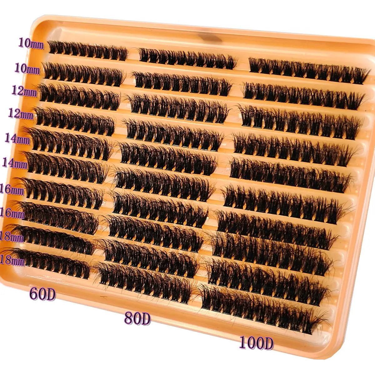 290/300Pcs 5D Fluffy Thick Eyelash Clusters D/DD Curl Wispy Individual Lashes 60+80+100 Mix Eyelash Extensions False Eyelashes