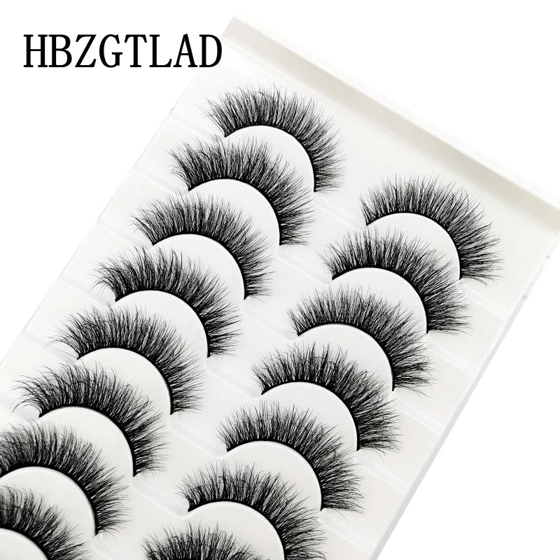 10 pairs natural long 3D mink false eyelashes fake lashes makeup kit Mink Lashes extension eye lashes short eyelashes