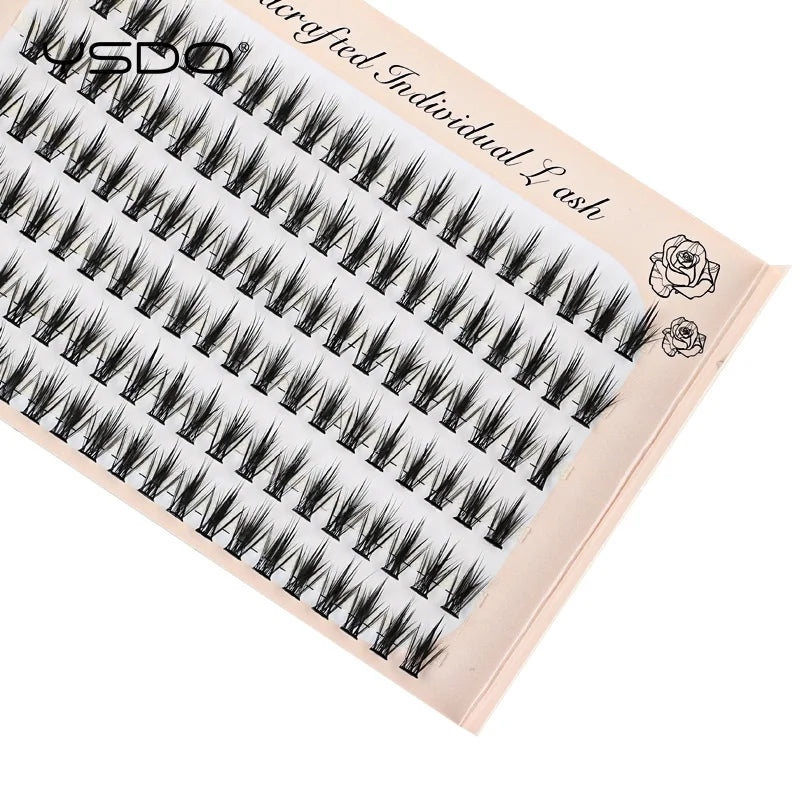 YSDO 120 Bundles Individual Eyelashes Russia Natural Mink False Lashes Extension Fluffy Volume Fake Eyelash Cluster Makeup Cilia