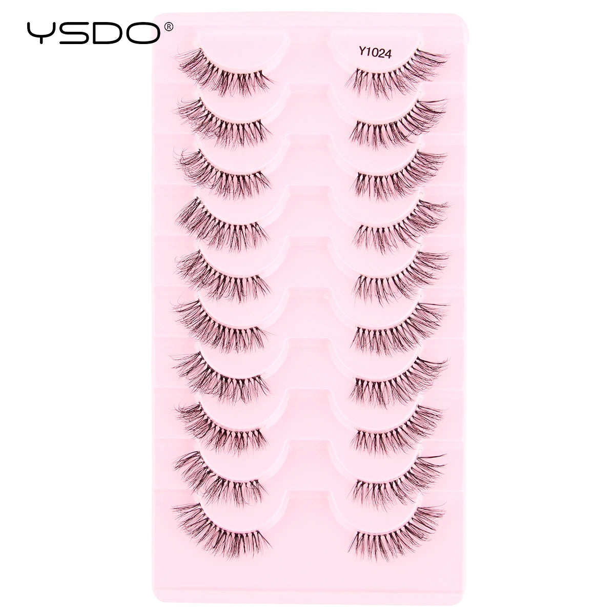 YSDO Half Lashes 5/7/10 Pairs Half False Eyelashes Soft Natural Cat Eye Lashes Makeup 3D Mink Eyelash Extension Fluffy Faux Cils