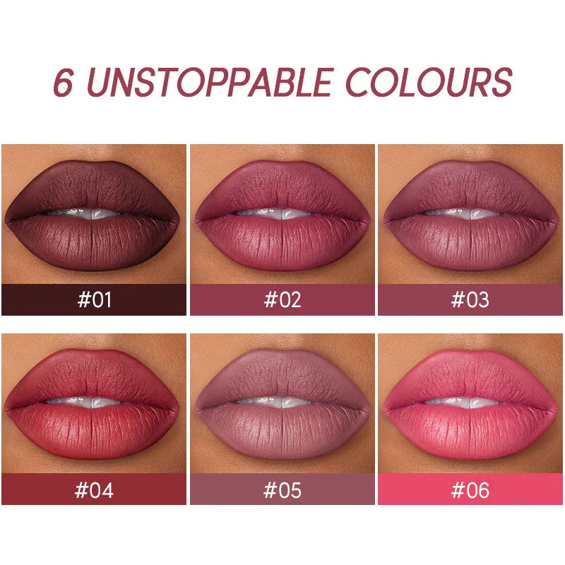 Matte Nude Lipstick&lip Liner Set Waterproof Longlasting Lip Liner High Pigmented Slim Lip Sick Lips Makeup