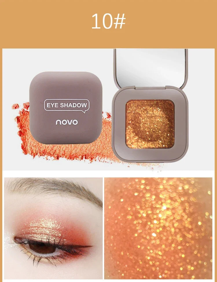 Novo Strong Stickiness Eye Shadow High Gloss Polarized Glitter Hottest Single Eyeshadow