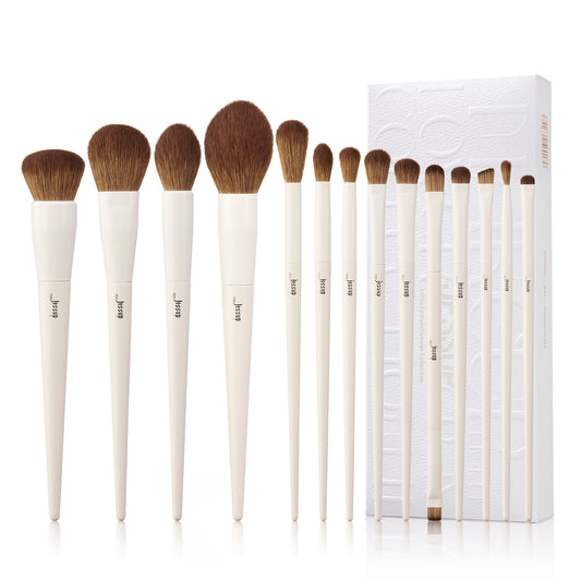 Jessup Makeup Brushes 14pc Makeup Brush set Synthetic Foundation Brush