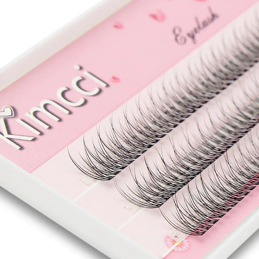 120pcs Premium Mink Individual Dovetail Eyelash Extension Natural 3D Cluster Eyelashes Professional