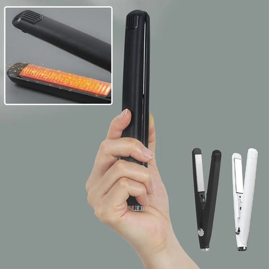 Portable Cordless Hair Straightener Curler Styling Flat Iron Rechargeable Split Professional
