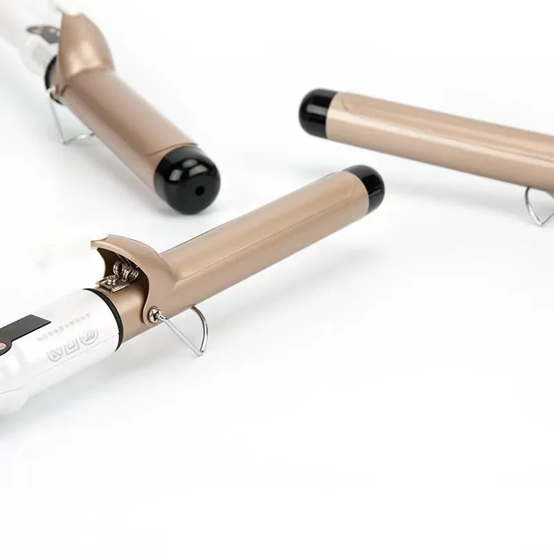 Electric Hair Curler Straightener Long Curling Tong Wand 9-38mm Professional Hair Curling Iron LCD