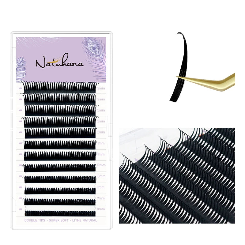 NATUHANA New 0.07mm Wet Eyelash Extension Manga Wispy Cosplay Type Spikes Lashes