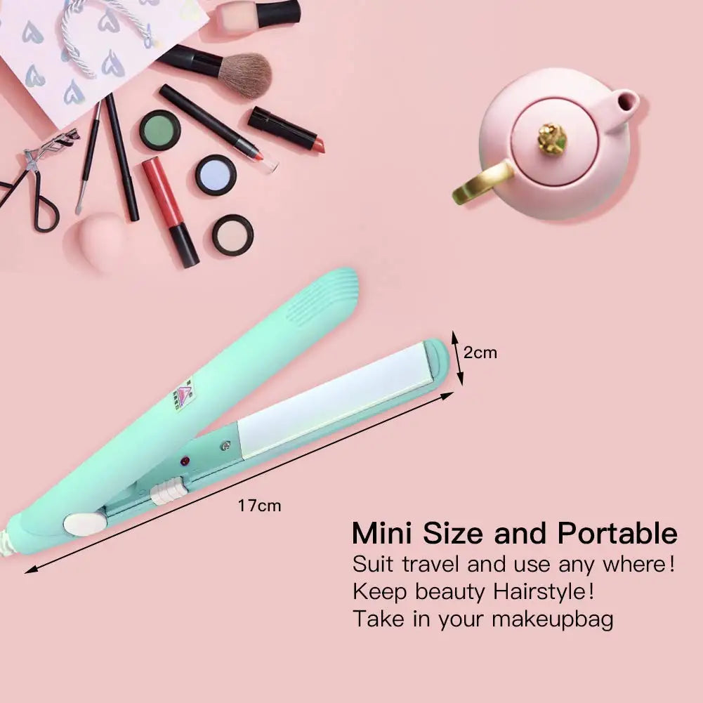 Mini Hair Straightener Flat Iron Hair Curler For Men Women Short Hair
