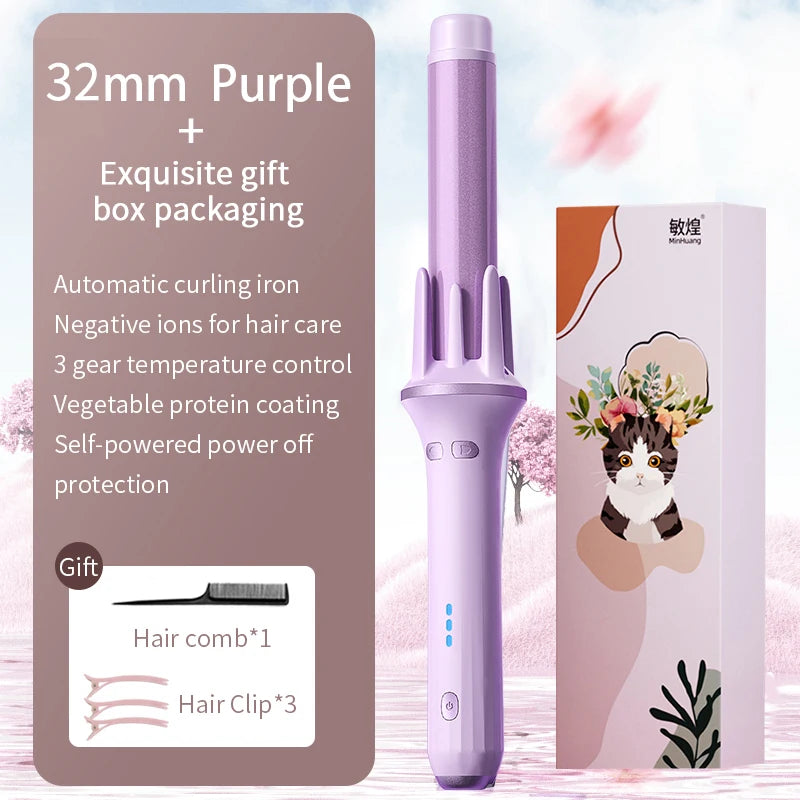 Hair Curler 28mm/32mm Large Wave Curling Iron Anion Fast Heating Professional Styling