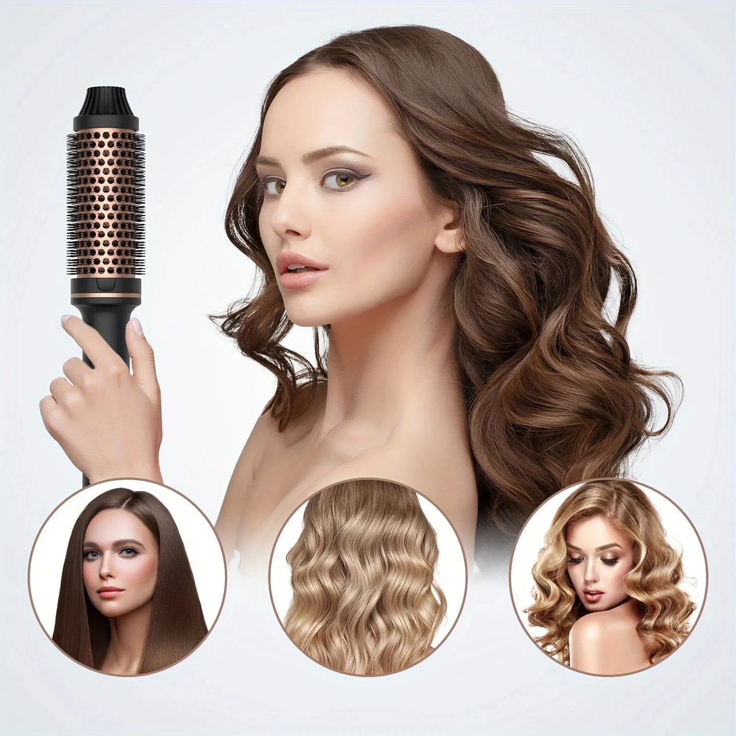 Valentine Gift Hair Curler Straightener Electric Hair Brushes Hot Comb Professional Curling Iron