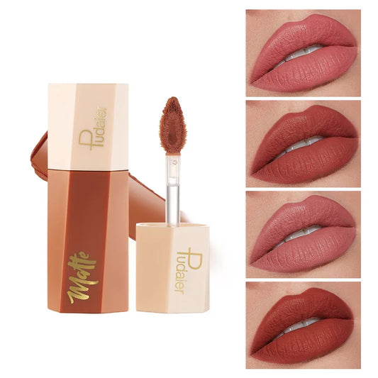 Matte Waterproof Velvet Nude Lipstick Sexy Red Brown Pigments Makeup