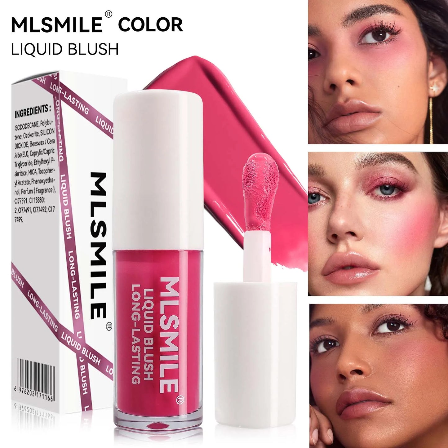 Long Lasting Hydrating Formula,  Blush & Lip Tint in Red & Pink Shades  Versatile Liquid
