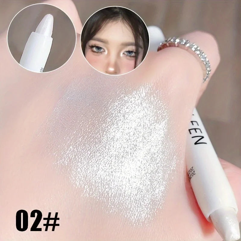 Highlighter Pen Pearlescent Matte White Silvery Brighten  Eyeshadow